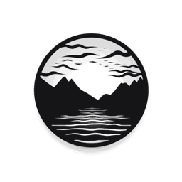 Mountain and lake icon